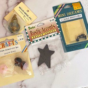 Miniature Realistic Craft Objects Telephone Lantern Stars Replacement Eyes Lot